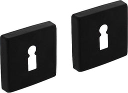 Intersteel Rozet sleutelgat 50x50x10 mm aluminium zwart