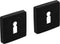 Intersteel Rozet sleutelgat 50x50x10 mm aluminium zwart