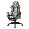 Gamestoel bureaustoel Thomas - racing gaming camouflage design - voetsteun - verstelbaar