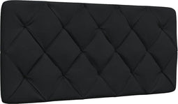 vidaXL - Hoofdbordkussen - 100 - cm - stof - zwart