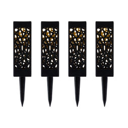 Pauleen Sunshine Mood - Solar grondspiezen - Set van 4 - Mat zwart (set van 4)