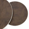 Stalux Salontafelset 'Saar' rond 80 en 60cm, kleur wit / lederlook bruin