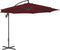 vidaXL - Zweefparasol - met - stalen - paal - 300 - cm - bordeauxrood