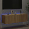 vidaXL - Tv-wandmeubel - met - LED-verlichting - 100x35x31 - cm - sonoma - eiken