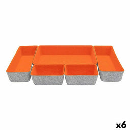 Basket spelset Confortime 5 Onderdelen Vilt 27,5 x 20 x 5,3 cm (5 Onderdelen) (6 Stuks)