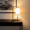 Atmooz - Tafellamp Urbino - Slaapkamer / Woonkamer - Industrieel - Zwart en witte kap - Hoogte 61cm - Metaal