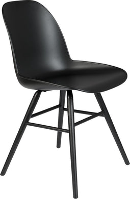 Zuiver Albert Kuip - Eetkamerstoel - Zwart - Set van 2
