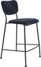 Zuiver Benson Barkruk - Zithoogte 65 Cm - Set Van 2 - Donkerblauw - Zwart Metalen Frame