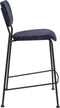 Zuiver Benson Barkruk - Zithoogte 65 Cm - Set Van 2 - Donkerblauw - Zwart Metalen Frame