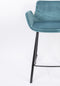 Zuiver Brit Counter Barkruk - Petrol - Velvet - Set van 2