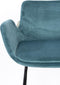 Zuiver Brit Counter Barkruk - Petrol - Velvet - Set van 2