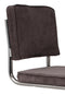 Zuiver eetkamerstoel Ridge Kink Rib Fluweel grijs 85 x 48 x 48 (2 stuks)