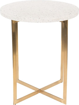 Zuiver Luigi Bijzettafel Rond Wit