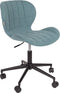 Zuiver OMG Bureaustoel Zwart/Blauw