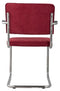 Zuiver Ridge Rib Armstoel - Rood - Set van 2