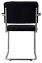 Zuiver Ridge Rib Armstoel - Zwart - Set van 2