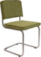 Zuiver Ridge Rib Brushed Eetkamerstoelen Groen - Set van 2