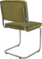 Zuiver Ridge Rib Brushed Eetkamerstoelen Groen - Set van 2