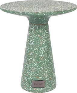 Zuiver Victoria Bijzettafel Rond 41 cm Terrazzo Groen