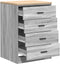 vidaXL - Garagekast - 60x51x85 - cm - massief - grenenhout - grijs - sonoma