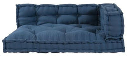 vidaXL - Pallet - Sofa - Kussen - met - Arm- - en - Rugsteun - - - Blauwe - Stof