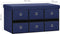 vidaXL - Opbergbank - inklapbaar - 76x38x38 - cm - kunstlinnen - blauw