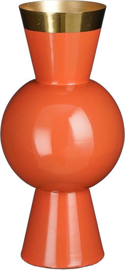 Mica Decorations Vaas Ceres - 15x15x31 cm - Ijzer - Oranje