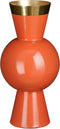 Mica Decorations Vaas Ceres - 15x15x31 cm - Ijzer - Oranje