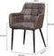 Livingfurn - Eetkamerstoel Bronco Cognac - Stof - 64x62x85