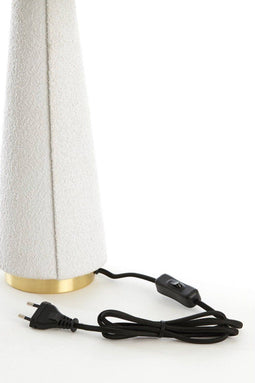 Light & Living Tafellamp Devia - Bouclé - 61cm - Crème