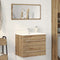 vidaXL - Wastafelkast - 60x38,5x48 - cm - spaanplaat - ambachtelijk - eikenkleurig