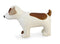 Zuny boekensteun russel terrier white/brown