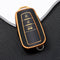 Autosleutel hoesje - TPU Sleutelhoesje - Sleutelcover - Autosleutelhoes - Geschikt voor Toyota -zw-goud- B3 - Toyota C-HR, Toyota Corolla, Toyota Rav, Toyota Rav4, Toyota Yaris, Toyota Aygo, Toyota Camry, Toyota Land Cruiser, Toyota Proace, Toyota Pr