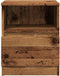 vidaXL - Nachtkastje - 40x40x50 - cm - bewerkt - hout - oud - houtkleurig