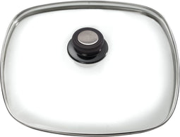 Eurolux glazen deksel met knop 20 x 20 cm