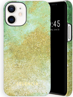 Selencia Hoesje Geschikt voor iPhone 12 Mini Hoesje - Selencia Maya Fashion Backcover - groen