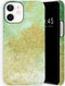 Selencia Hoesje Geschikt voor iPhone 12 Mini Hoesje - Selencia Maya Fashion Backcover - groen