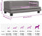 vidaXL - Hondenmand - 80x45x30 - cm - kunstleer - grijs