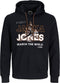 JACK&JONES PLUS JCOHUNT - Hoodie - Geborstelde stof - EU4XL US2XL