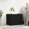 vidaXL - Opslagdoos - met - Deksel - Zwart - Eiken - 60x42x46 - cm - Engineered - Hout