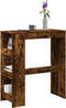 vidaXL - Bartafel - met - rekken - 90x40x103,5 - cm - bewerkt - hout - gerookt - eiken