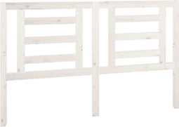 vidaXL - Hoofdbord - 156x4x100 - cm - massief - grenenhout - wit