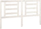 vidaXL - Hoofdbord - 156x4x100 - cm - massief - grenenhout - wit