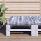 vidaXL - Palletkussen - 80x80x12 - cm - stof - ruitpatroon - grijs