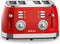 SOGO Retro Broodrooster - Toaster - Ontdooifunctie - 6 Warmteniveaus - 4 Sneden - 1550W - Rood