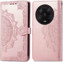 iMoshion Hoesje Geschikt voor Xiaomi 13 Ultra Hoesje Met Pasjeshouder - iMoshion Mandala Bookcase - Rosé Goud