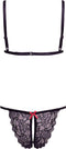 Kanten bh en slip set Barely Bare - - Zwart