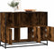 vidaXL - Dressoir - 100x35x76 - cm - bewerkt - hout - gerookt - eikenkleurig
