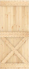 vidaXL - Schuifdeur - met - beslag - 90x210 - cm - massief - grenenhout