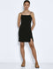 NOISY MAY NMCLARA STRAP SHORT DRESS - Spaghettibandjes - Zijsplit - Maat XL